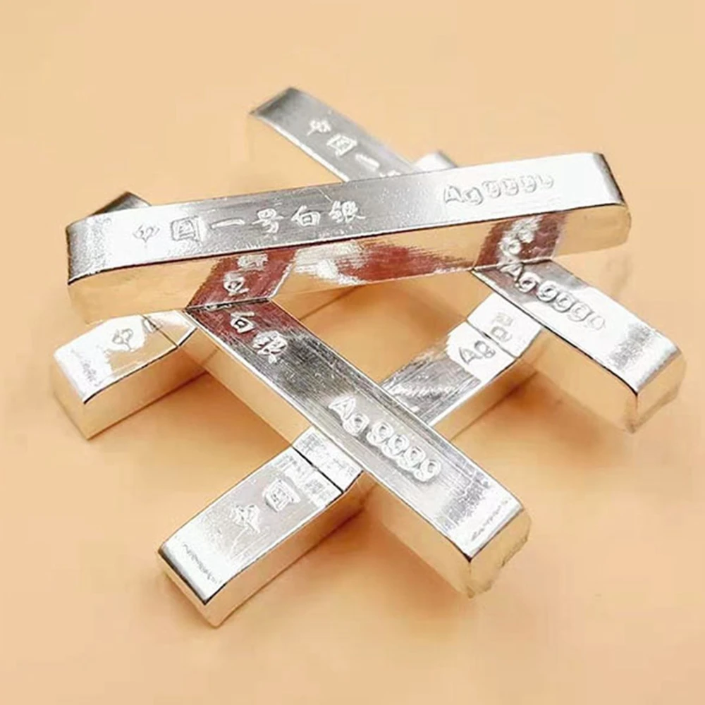 1pcs real pure silver bar10g 20g 30g 50g silver ingot bar with stamp silver bullion for accessories