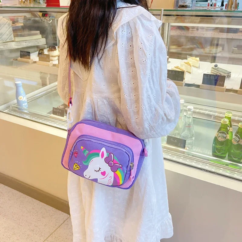 Bolso cruzado para niños, bolsos de unicornio de dibujos animados para niñas, bolsos de hombro, monedero y bolsos de moda, bolsos para madres y niños para niñas