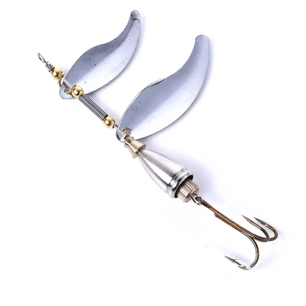 

2pcs Artificial Hard Bait Fishing Lures For Bass Trout Pike Muskie Rotating Sequins Lure Trolling Fishing Accessories