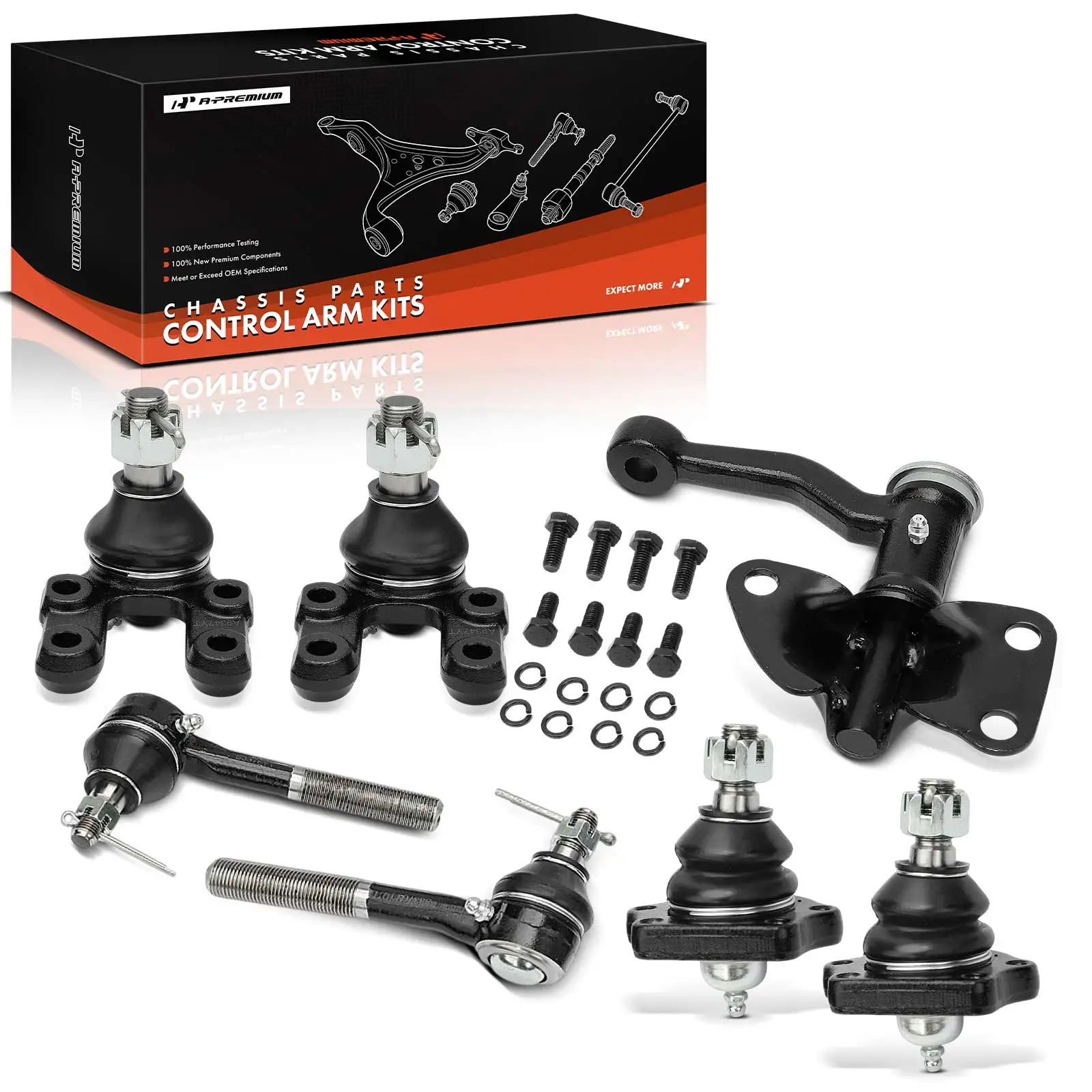 A-Premium 7x Front Idler Arm with Ball Joint & Tie Rod End for Nissan Pathfinder 1993-1995 D21 1994 Pickup 1995-1997