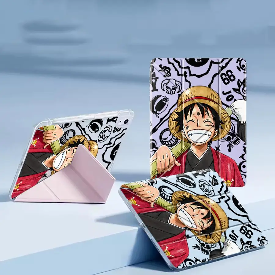 

One Pieces Lu-Ffy Anime Tablet Case For iPad Air 4 5 M3 M2 1 2 M4 11inch Pro 11th 10th 9th 8th 7th 12.9inch Pro 2025 Mini 6 7