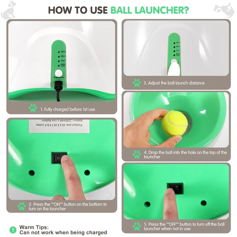 

【Space-Saving】Dog Tennis Ball Launcher Dogs Chase Automatic Toys Automatic Fun Interactive Machine Fun Interactive Catapult Thro