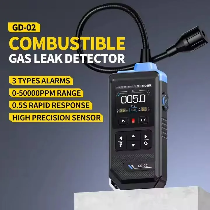GD-02 Industrial High Accuracy Combustible Leak Detector for Methane Long Life 0.5s Sampling Time 1ppm/1%LEL