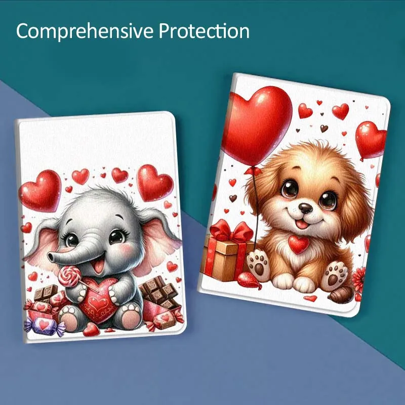 

Love Heart Elephant Cow Dog Gift For Huawei MediaPad T5 T10s M6 M5Lite SE Honor Tab 5 6 7 V7 V8 X8a X9a Pro Soft Tablet Case