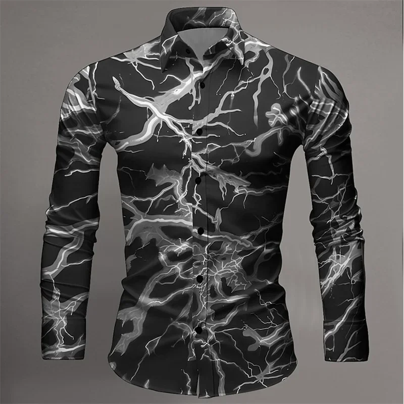 2026 Men's Tops Suit Lapel Splash Paint Shirt Fashion Men's Luxury Casual Sports Light Comfort Soft Diamond Square Dark Design