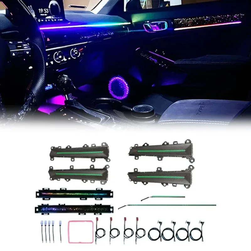 

For 11-generation civic 2022 70colors Led Ambient Light Car Interior Atmosphere Light Inter Car Light Decorate Lamp