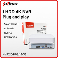 Dahua 4/8 Channels Mini NVR 12MP Network Video Recorder Camera Security System Smart H.265 VGA HDMI NVR2104-S3 NVR2108HS-4KS3
