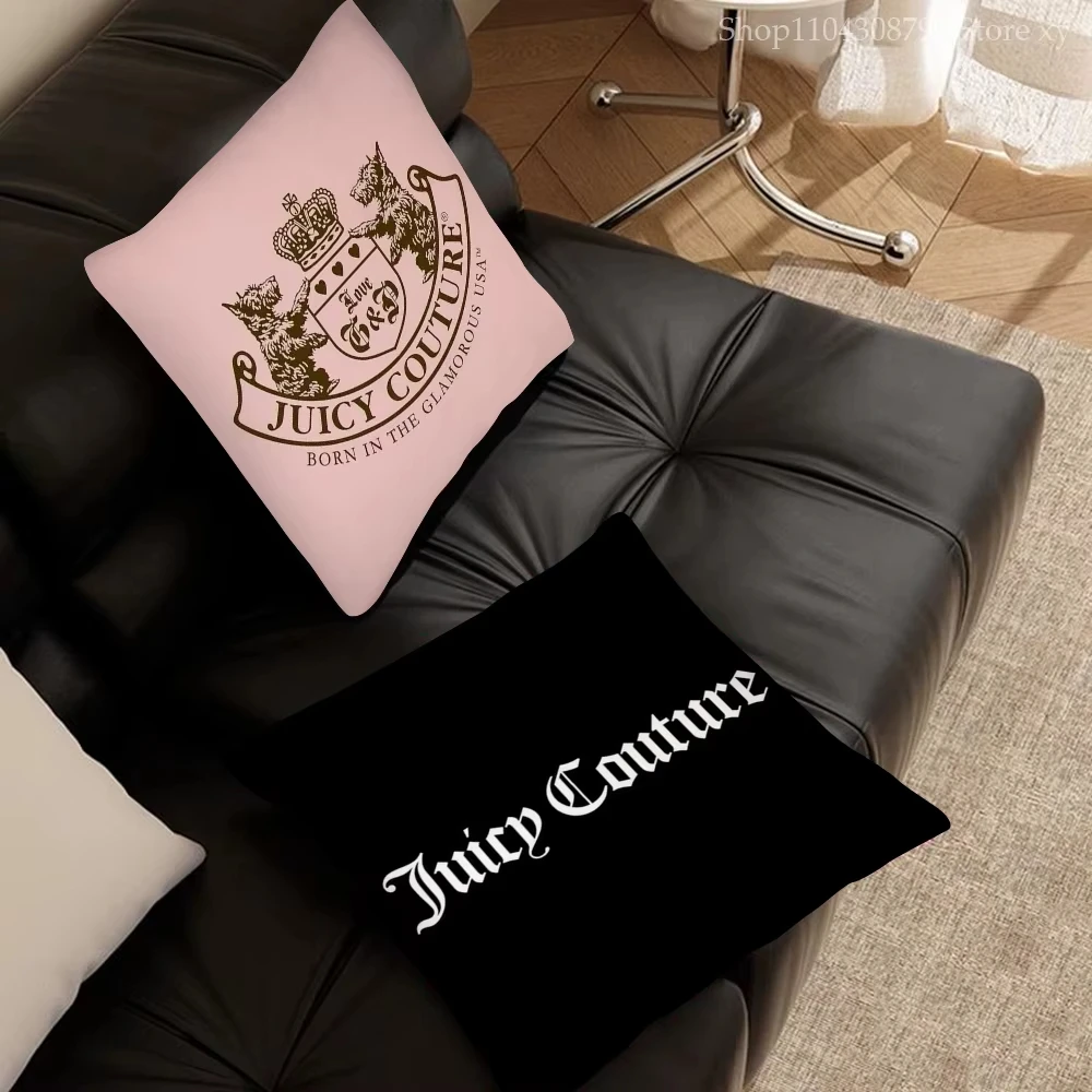 J-Juicy C-Couture Pillow Case Square Pillow Bedroom Sofa Leisure Comfort Cushion Car Living Room Home Decoration 40X40