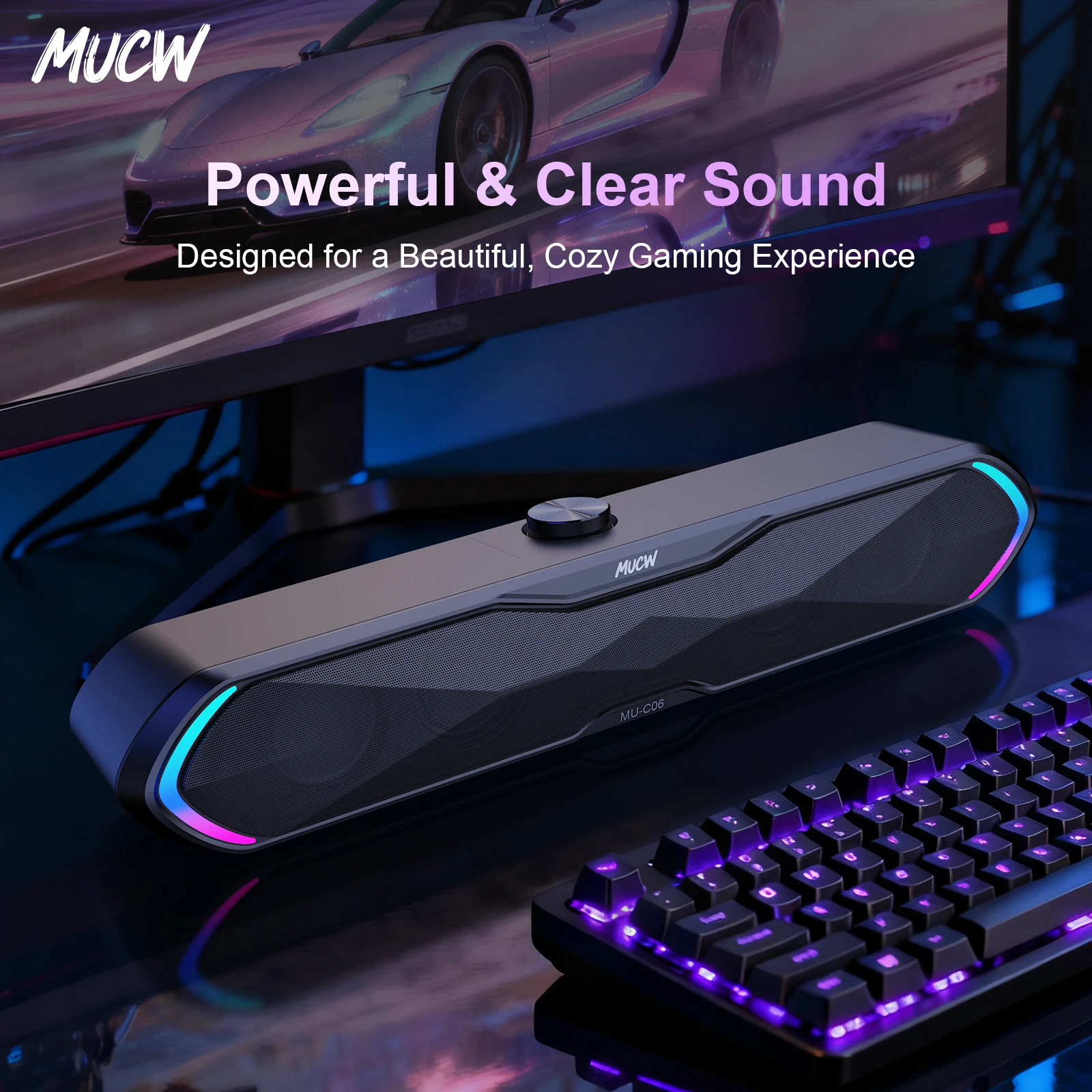 MUCW MU‑C06 PC-Soundbar RGB Ga – Rgb Computer Soundbar For Pc Bewertung und Preis