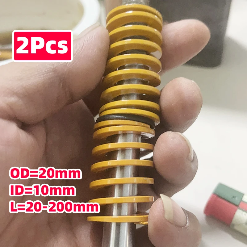 Creamily 2PCS Spiral Compression Mould Springs Outer Diameter 20mm Inner Diameter 10mm Load Die Stamping Spring L 20-200mm