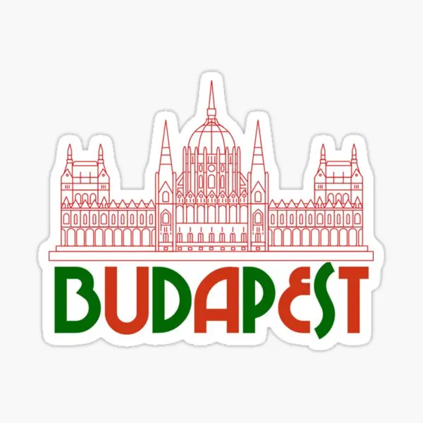 Budapest Hungary  5PCS Stickers for Laptop Print Background Funny Luggage Bumper Wall Room Cute Anime Living Room Car Kid Window