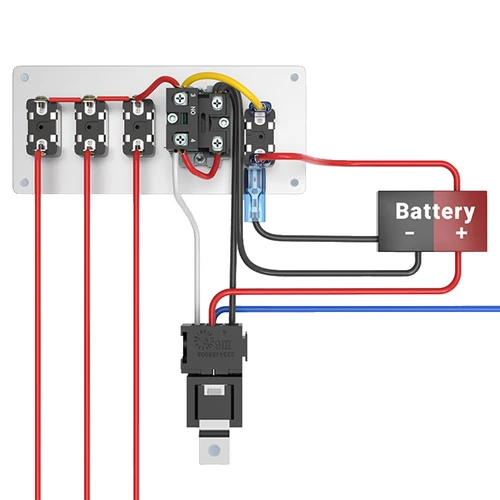 Imagen 2 del producto Panel de interruptor de encendido de coche de carreras de fibra de carbono auténtica, 12V, arranque del motor, botones pulsadores de encendido, Panel de interruptor de palanca LED