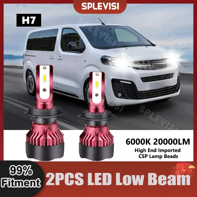 

Bright White LED Low Beam Bulbs 6000K 9V-36V For Vauxhall Vivaro C 2019 2020 2021 2022 2023 Replace Headlamp Low Light