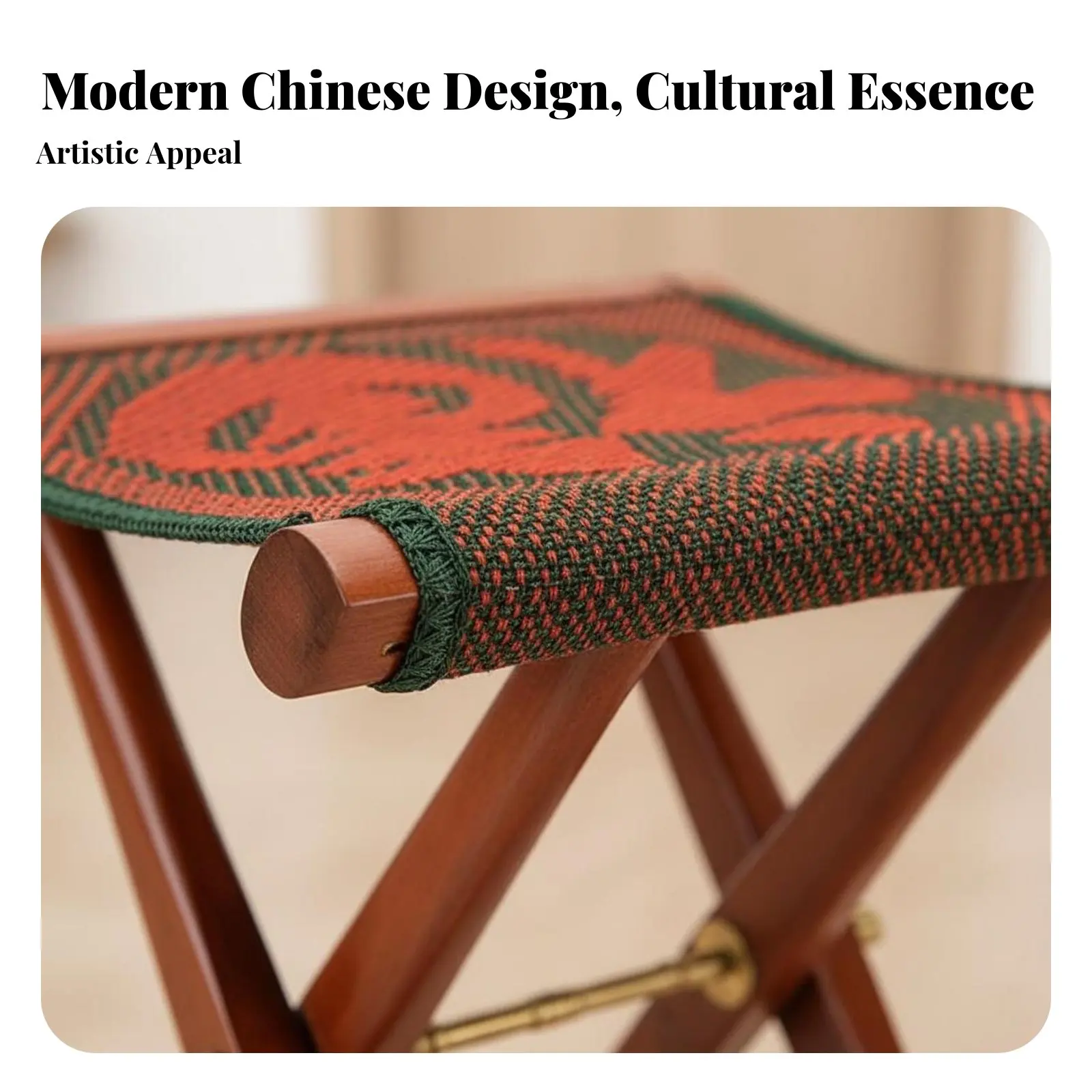 

Складной деревянный стул с плетеным сиденьем: компактный дизайн, экономия места для пожилых людей, рыболовов, для рыбалки и кемпинга