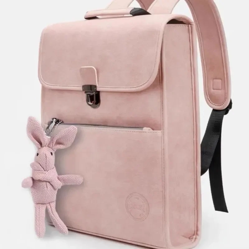 

Fashion Travel Backpacks for Women Laptop 15.5 Inch Bag Female Soft Leather Backpack Simple Luxury Designer Backpack