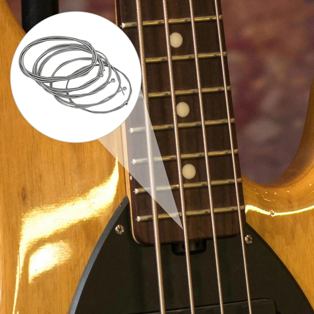 

5pcs Alloy Bass Instrument Parts Strings High Carbon Alloy Nickel Steel Rustproof Set for Bass Universal Parts