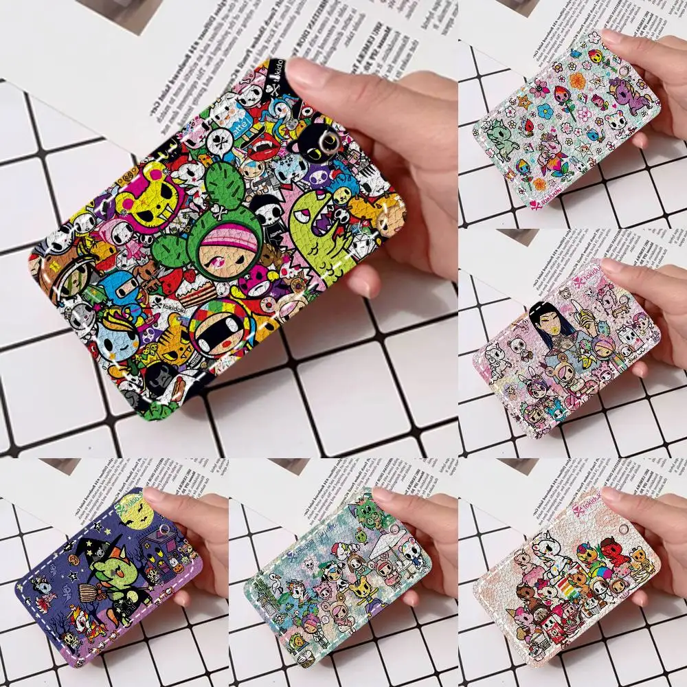 

Japan Tokidoki Anime Card Holde Applicable To Credit Cards Bus Card Soft Leather Rectangular Keychain Protective Cover
