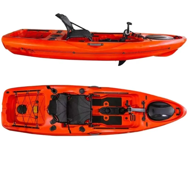 

2-Section Detachable 1-Person Kayak with 3-Piece Modular Double Kayak Padded Seat Chair for Ocean Waters & River Fishing