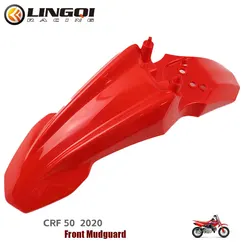LINGQI CRF50 Front Fender Motorcycle Pit Dirt Bike Plastic Body Cover Parts Mud Guard for CRF 50 2022 KAYO TS Accessories