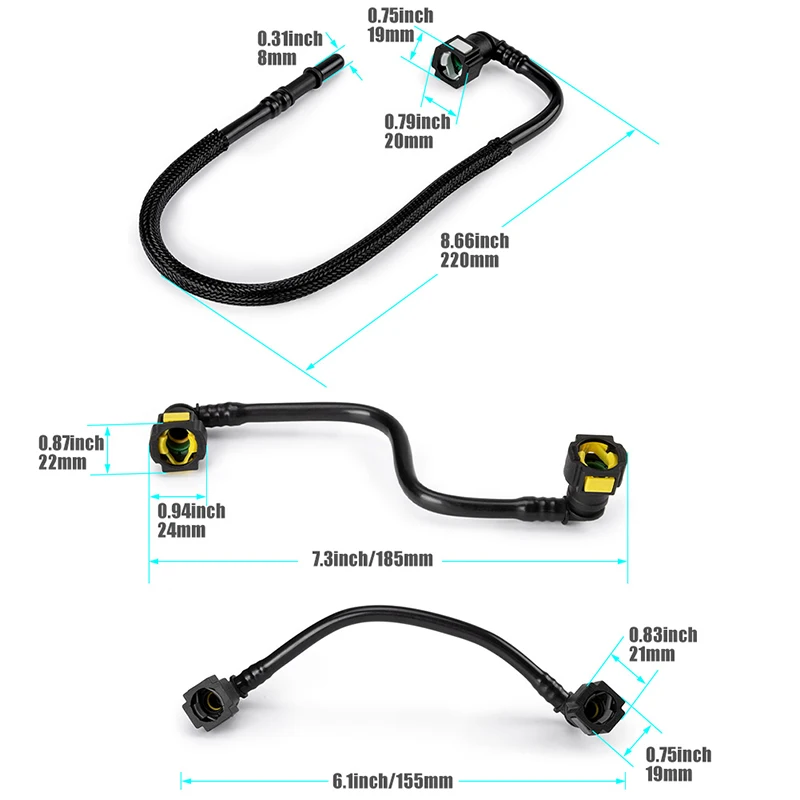 Fuel Filter Line Hose For Mercedes-Benz W163 ML320 ML430 ML55 AMG V6 V8 1634702864 1634702964 1634703764 1634770701 1634770501