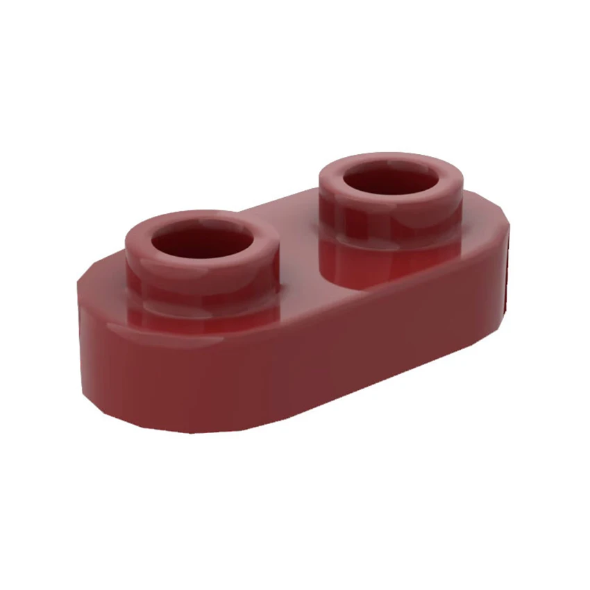 Little Builder 35480 Building Blocks 10PCS Plate 1x2 Rounded with 2 Open Studsr For Bricks Parts DIY MOC Compatible Major Brand