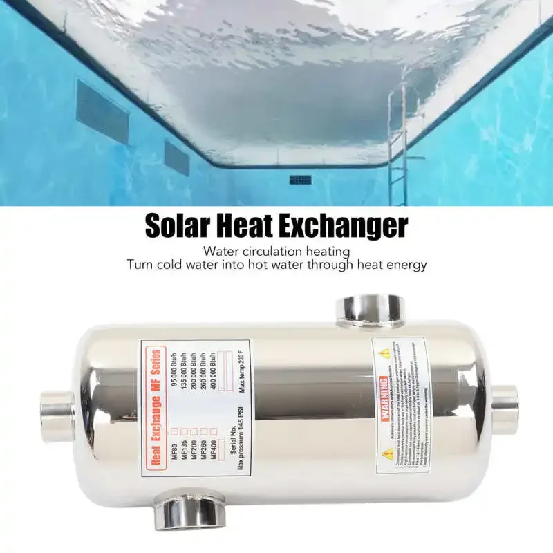 

40KW Stainless Steel Pool Heat Exchanger for Spa Solar Pool Heating Swimming Pool Heater