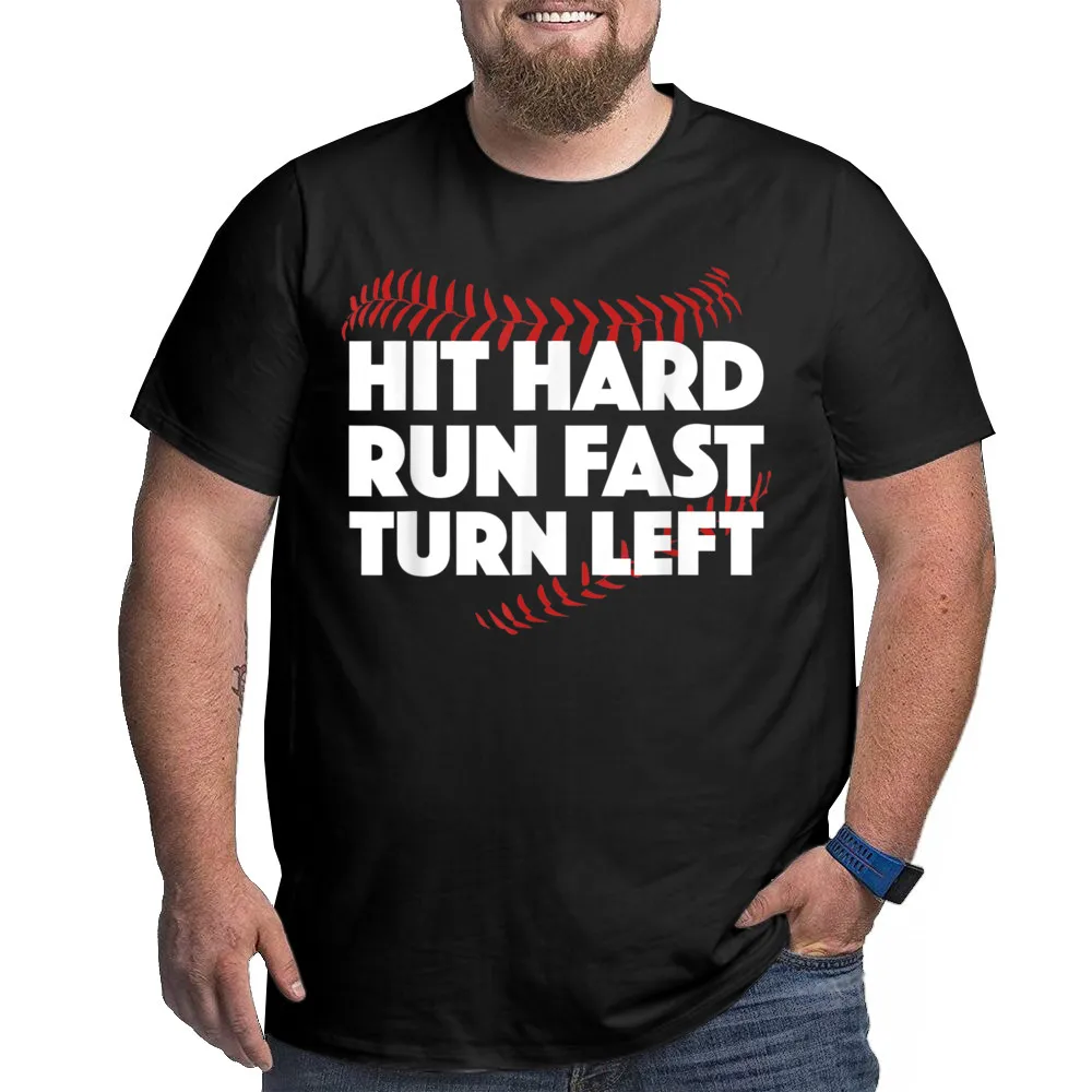 Outdoor Hit Hard Run Fast Turn Crew Neck T Shirts Thanksgiving Day Tops Tees Gift Idea Plus Size 5XL 100% Cotton Fabric T-shirts