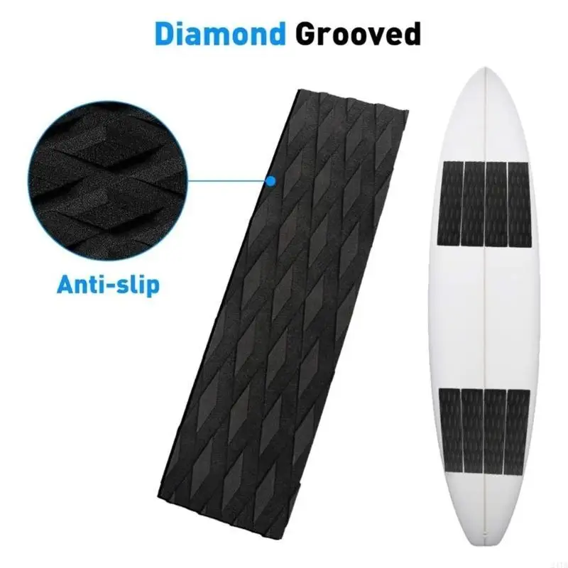 Almofada tração para prancha surf, 4 unidades, skimboard, plataforma tração, antiderrapante, almofada traseira para