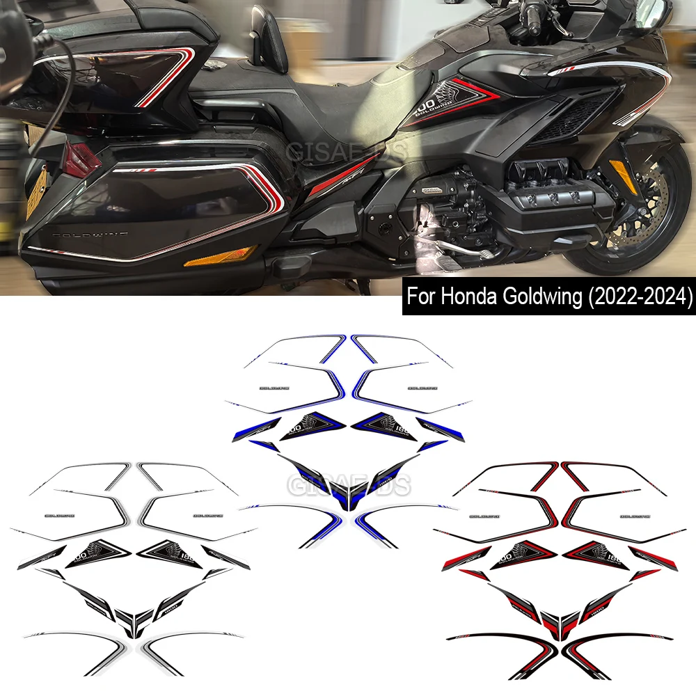 Motorcycle Tank Pad GL 1800 Touring Sticker Decal Kit Case For Honda Goldwing GL1800 F6B Protector Fairing Fender 2022 2023 2024