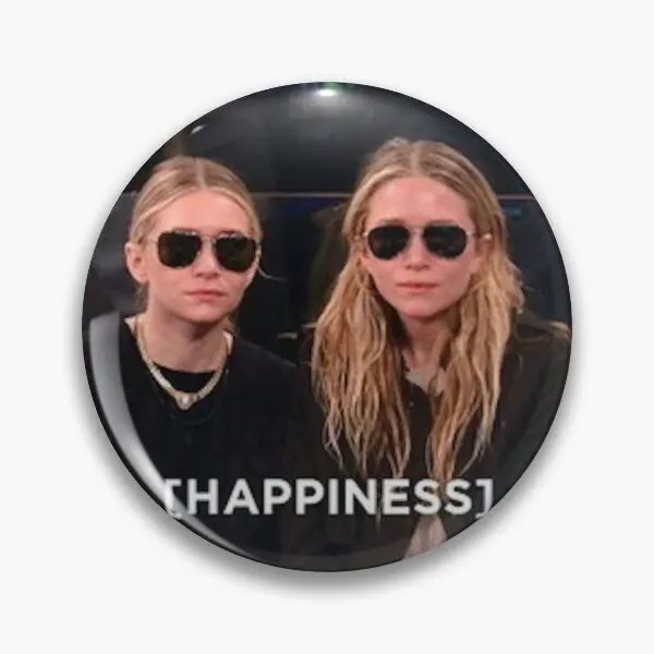 Olsen Twins  Soft Button Pin Collar Creative Decor Cartoon Funny Lapel Pin Lover Fashion Jewelry Brooch Clothes Badge Gift Cute