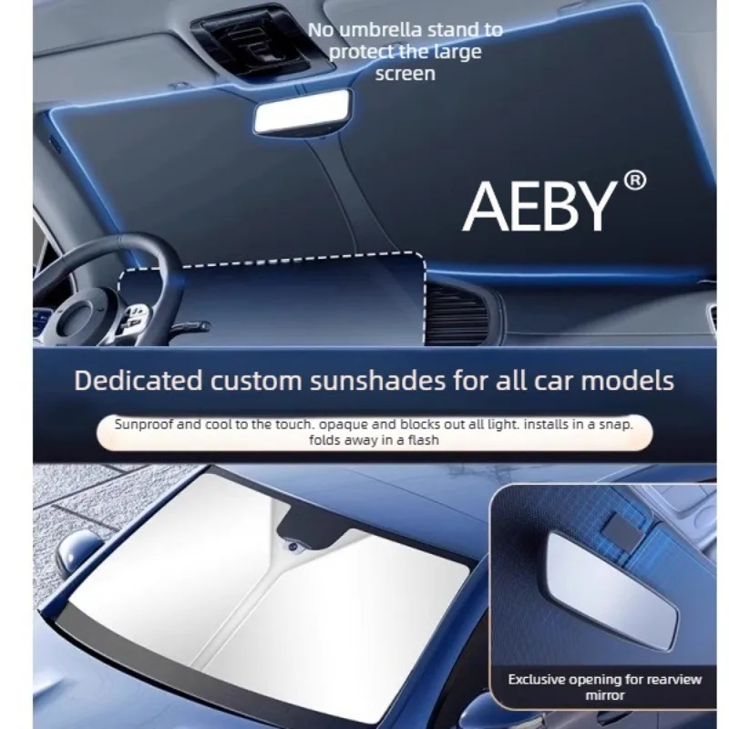 For BYD Atto 2 Smart Driving Editio 2024-2025 Sunshade Curtain,Front Window Heat Blocker,Foldable Sun Visor,Sun Shade
