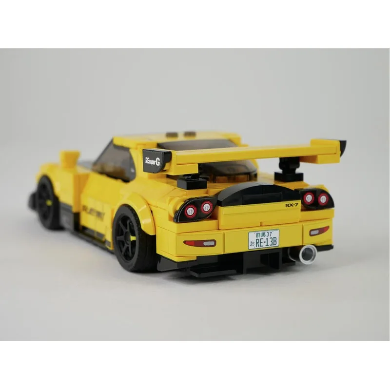 MOC-217651 รถสปอร์ตคลาสสิก RX-7 รุ่นใหม่ ชุดตัวต่อแบบประกอบเอง 307 ชิ้น ของเล่นตัวต่อวันเกิดสำหรับเด็กผู้ชายและเด็กๆ