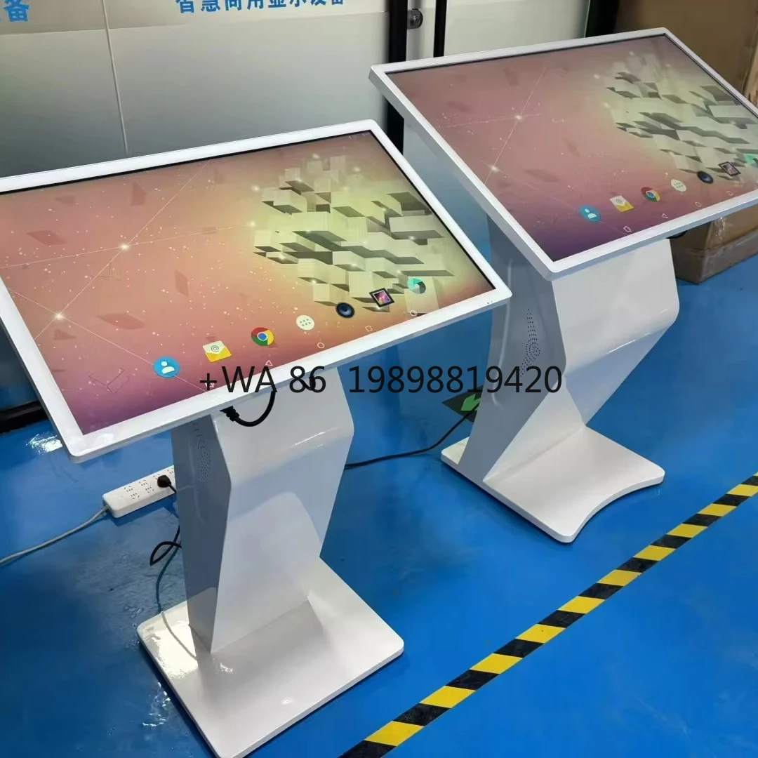 

Interactive Kiosk Display Touch Screen Totem Retail Store Welcome Advert Display CMS Digital Poster K Base Floor Stand for