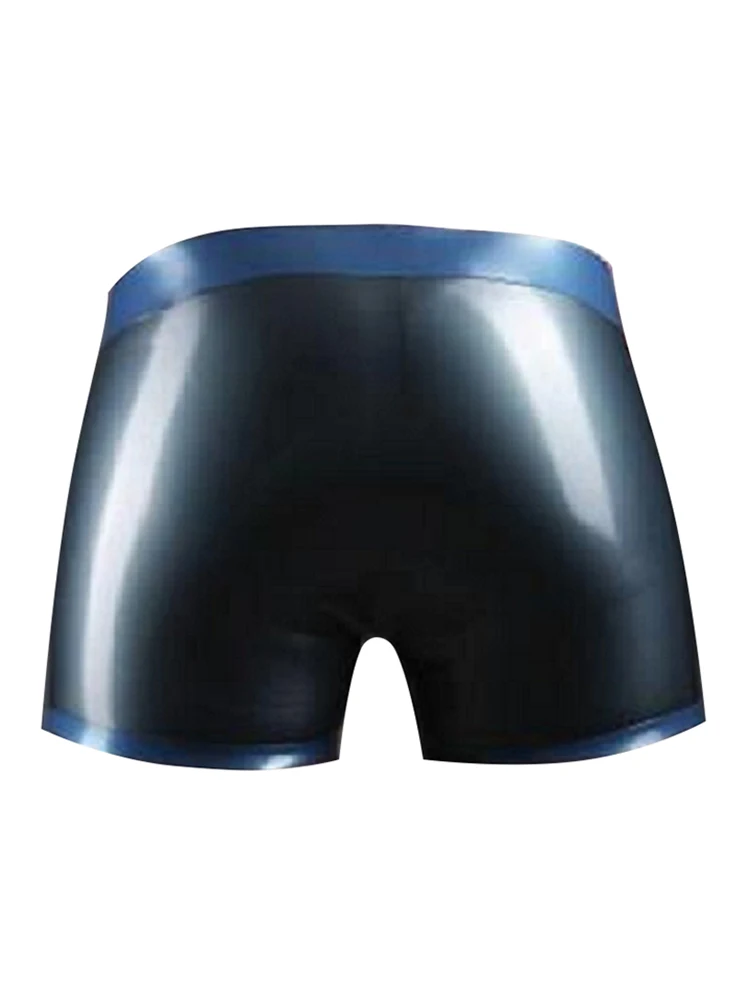 Latex Shorts Pants plus size Custom Made Big Man Natural Handmade  Metallic Color Pouch Boxers  Tube Hood mouth Connection