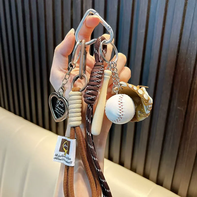 Niedlicher Baseball-Dekor-Schlüsselanhänger zum Selbermachen, modischer Taschenanhänger, Sport, Reisen, Schlüsselanhänger, Baseball-Dekor, Schlüsselanhänger, modisches Accessoire als Geschenk – Detail 9
