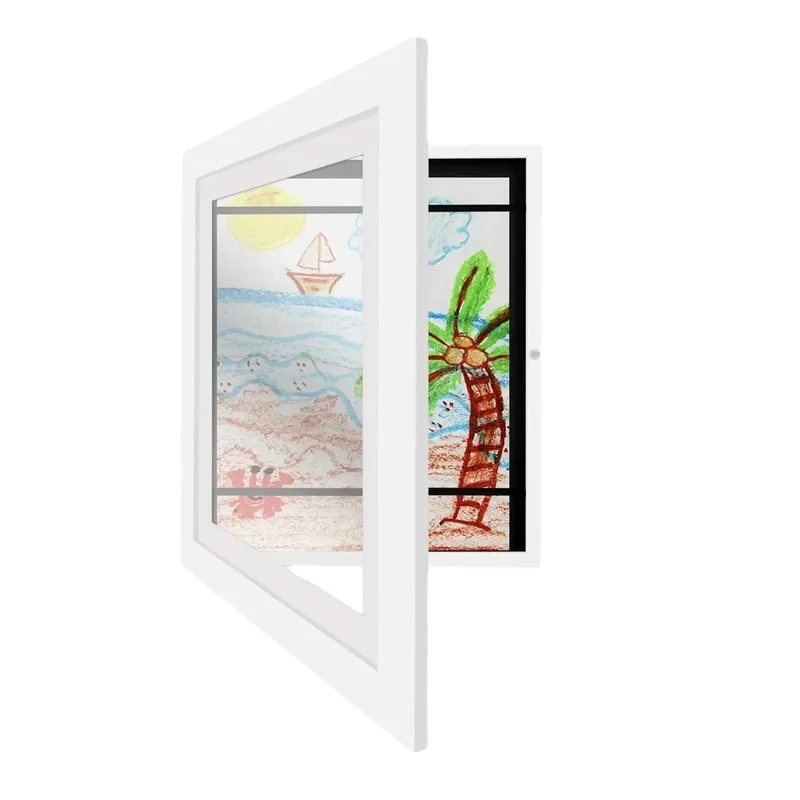 Simple Wooden Flap Photo Frame 1PCS A4 Framed Picture DIYChildren's Exhibition of Paintings Home Decoration Storage Rack