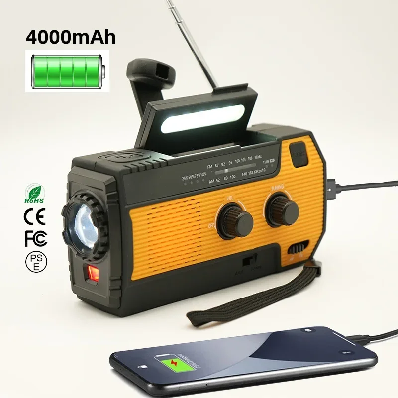 

New multifunctional emergency radio hand cranked charging