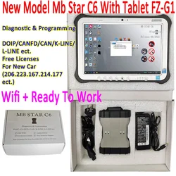 DOIP VCI MB Star C6 With Software 2024.03 WIFI C6 With Laptop FZ-G1 I5 PC Multiplexer vci Diagnosis Tool SD Connect c6