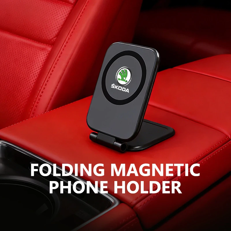 Magnetic Car Phone Holder Foldable Dashboard Phone Cradle For Skoda Fabia 1 2 Octavia a7 RS Superb Rapid Yeti Karoq Vision - view 4