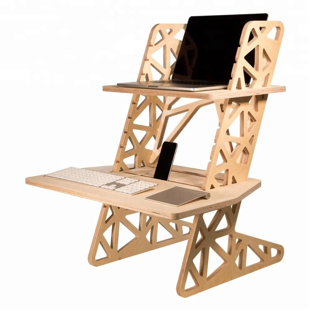 

Стол для ноутбука из бамбукового дерева, новый дизайн, конвертер стоячего стола с регулируемой высотой