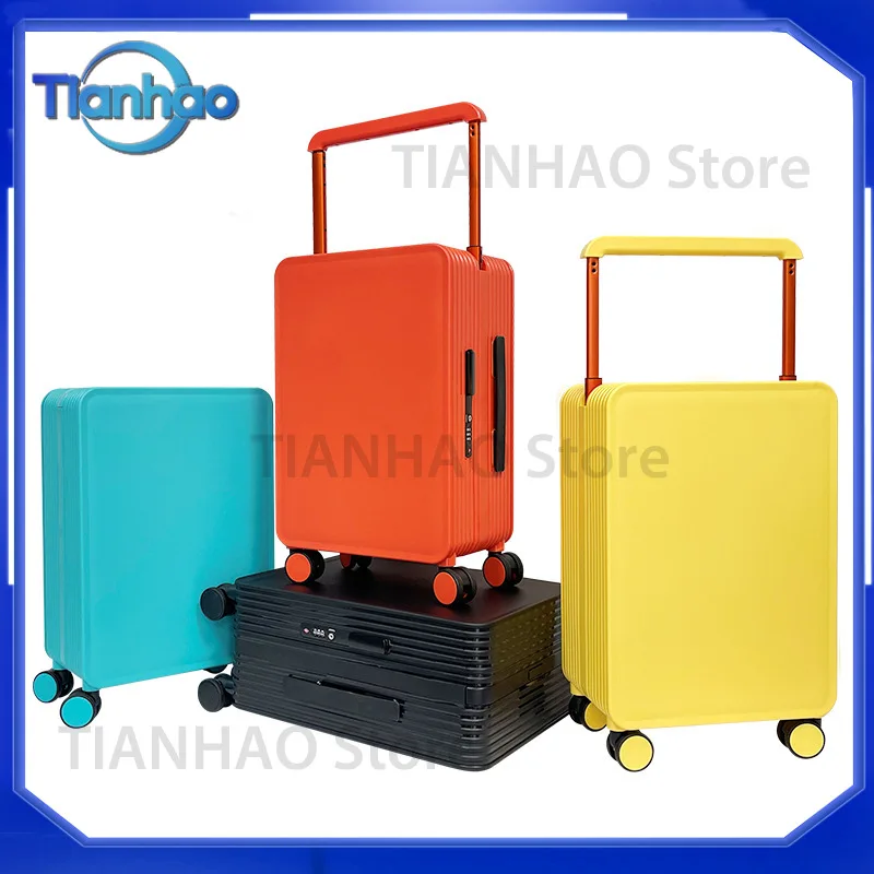 Stylish Wide Trolley Rotating Suitcase for Large-Capacity Outdoor Travel Locked Luggage Portable with Universal Wheels