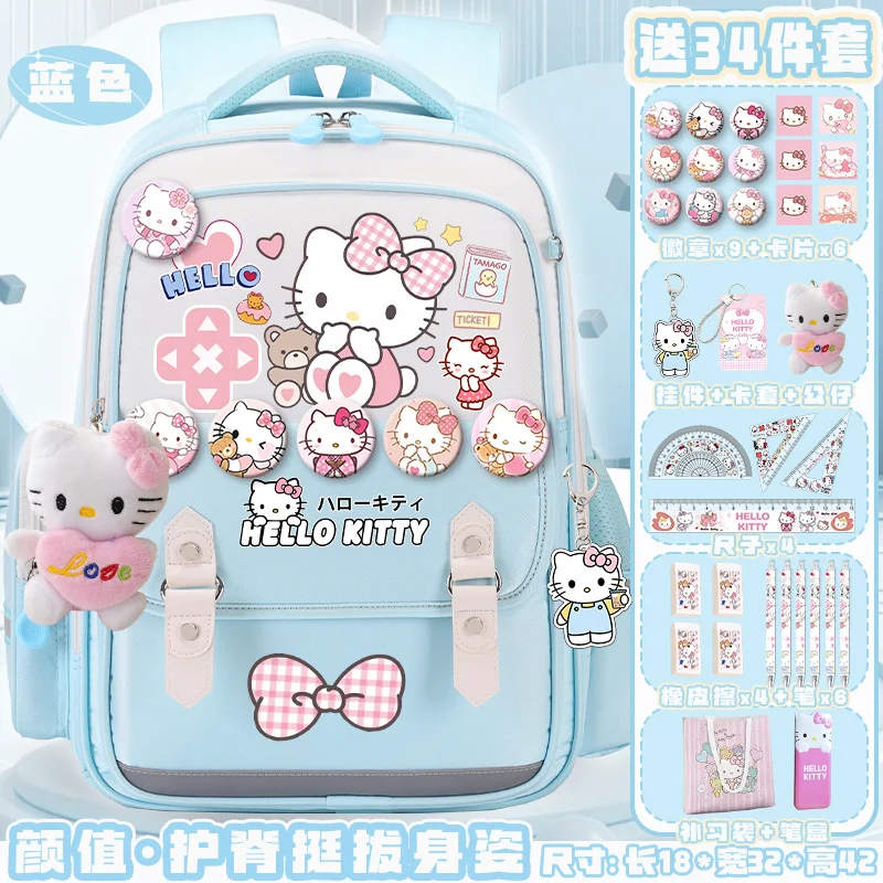 Sanrio New Hello Kitty Student Schoolbag zaino resistente alle macchie di grande capacità carino Casual e leggero