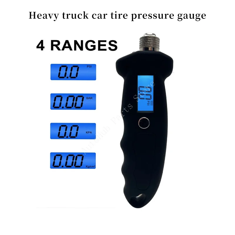 

Цифровой манометр для тяжелых грузовиков с двойной головкой, ЖК-дисплей ночного видения 0-230PSI