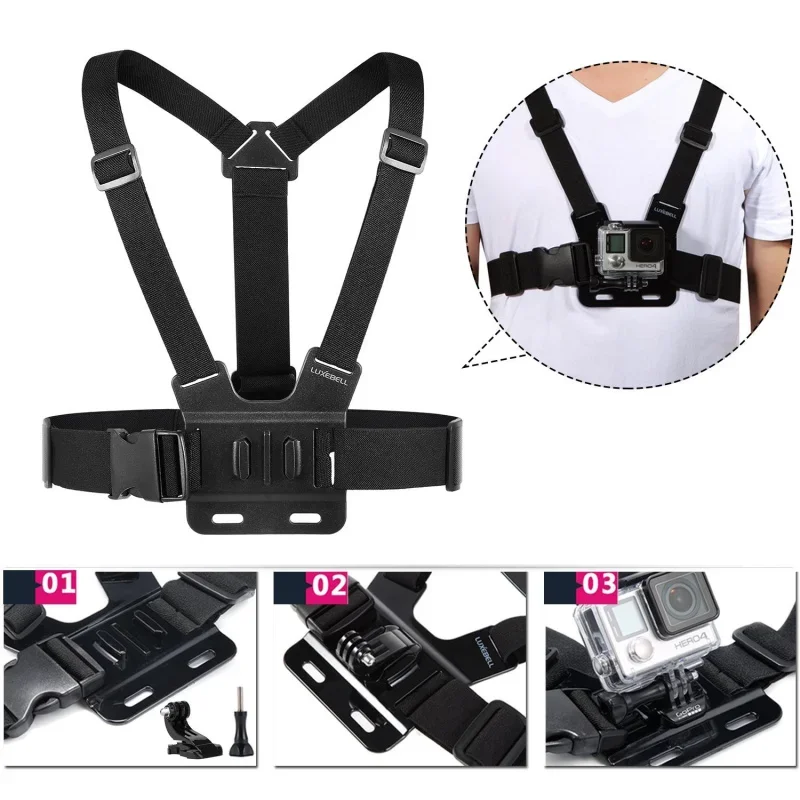 مجموعة ملحقات الكاميرا البانورامية ، درجة ، حزمة مركبة ، GoPro Hero 5 6 ، 19 في 1