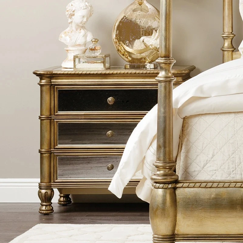 Storage Rack Simple Modern Small Cabinet Nordic Mirror Locker Bedroom Solid Wood Storage Cabinet