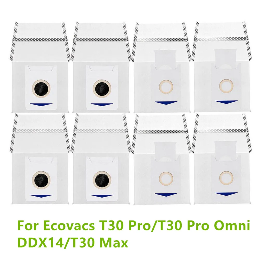 

Мешки для сбора пыли 8 шт., мешок для мусора Для Ecovacs T30 Pro/T30 Pro Omni DDX14/T30 Max, аксессуары для пылесоса