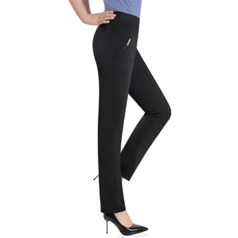 Women Capris High Waist Skinny Pencil Pants 2024 Women's Summer Breeches Casual Stretch Solid Color Calf Length Pants