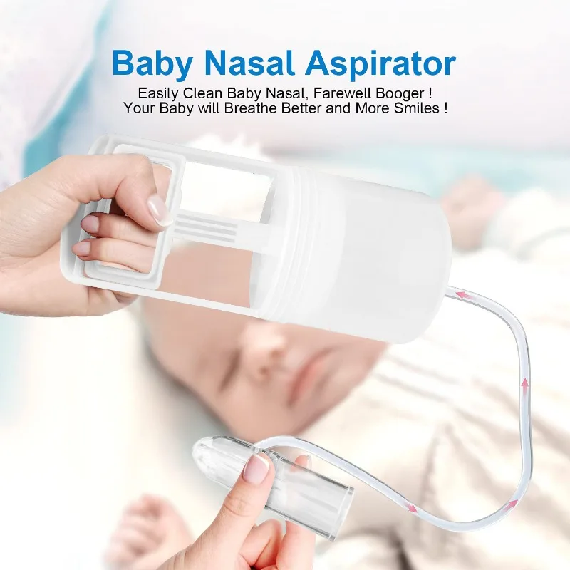 

Мощный ручной аспиратор для носа для младенцев, бесшумный, для отсасывания слизи