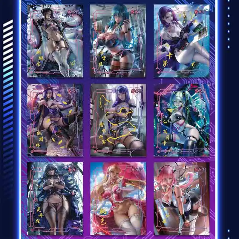 بطاقات أنيمي يابانية ACG Goddess Alliance Booster Box مجموعة كاملة من مجموعة Holo Rare Waifu TCG Game SSR SP