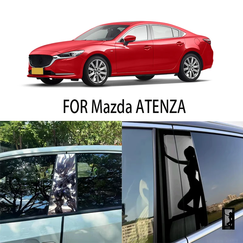 

Door Window Decoration Trims Pillar Posts Stickers Auto Styling For Mazda ATENZA Car accessories